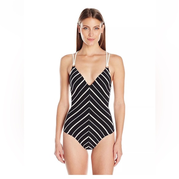 Robin Piccone One Piece Swimsuit “Harper” w/adjustable Braided Straps. Size 10 - Picture 4 of 8